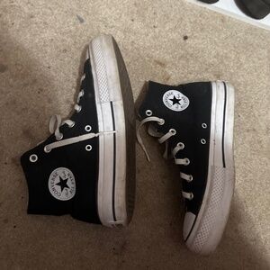 Black high top converse